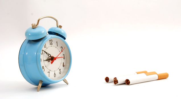 pic of cigarette and clock