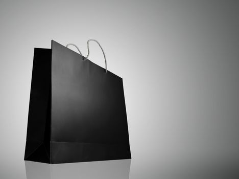 Glaze shopping bag with lighting highlight on white background