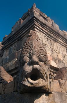 Borobudur temple at sunny morning. Central Java, Indonesia