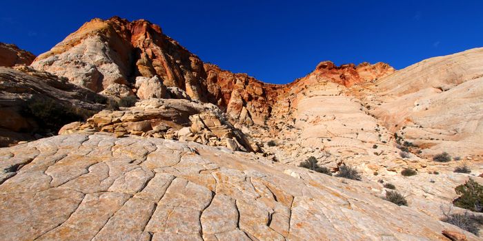 Textured rocky landscape at Capitol Reef National Park in Utah.