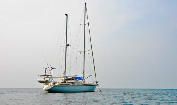 yacht in the ocean at Surin island, Thailand