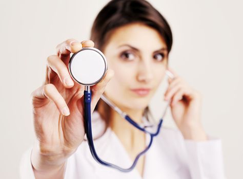 An image of young doctor with stethoscope