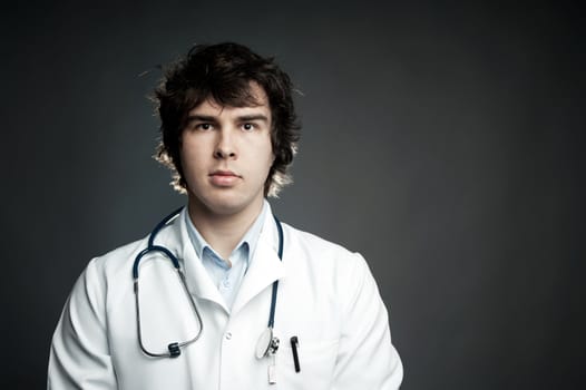 An image of a young professional with a stethoscope