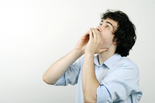 An image of a young man screaming