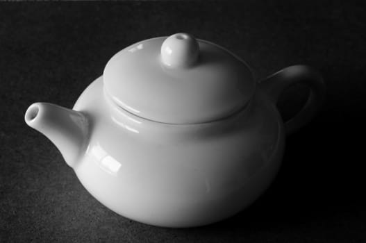 ceramic white tea pot