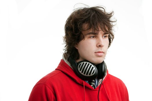 An image of a young man with headphones