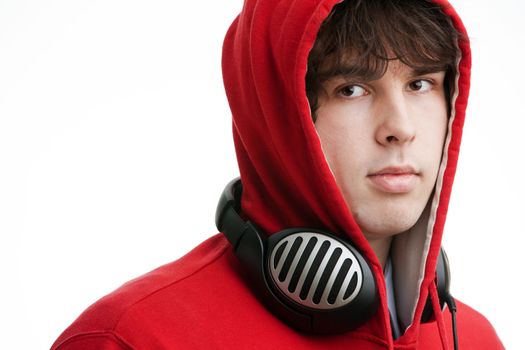 An image of a young man with headphones