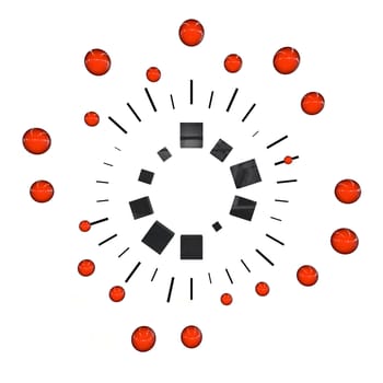 a pictogram to symbolize motion graphics - red