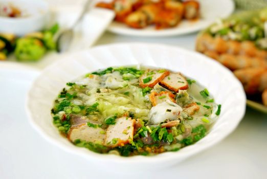 beef soup noodles , Vietnamese noodles  