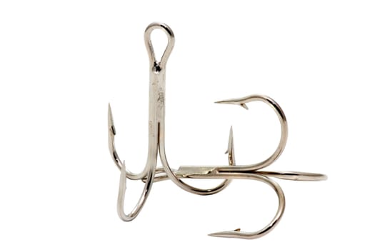 treble hooks for fishing or jigging with cut work path