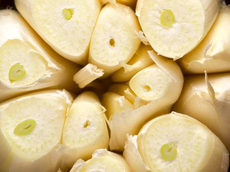 close up of a clove of garlic food background