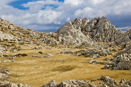 Velebit mountain landscape near Tulove Grede, Croati, Dalmatia