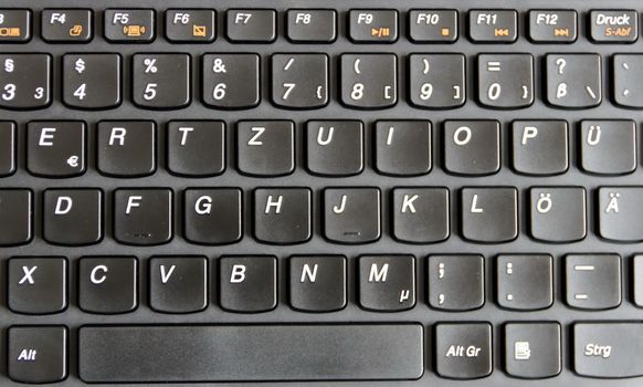 close-up of black computer keyboard