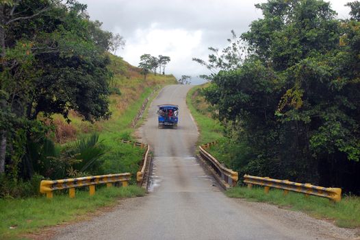 Sealed road near Port Moresby in Papua New Guinea