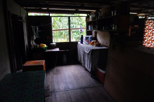 Interier in the kitchen house in village Papua New Guinea