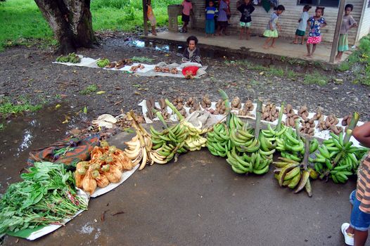 Market at the village in Papua New Guinea