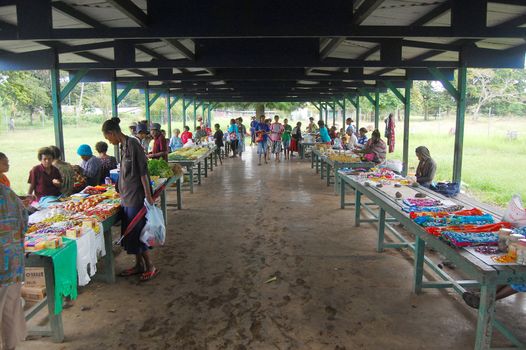 Market at the village in Papua New Guinea