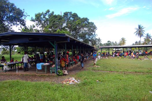 Friday market in Mareguina station, Papua New Guinea