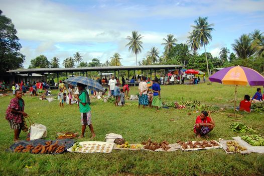 Friday market in Mareguina station, Papua New Guinea