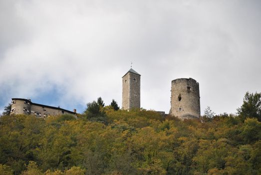 A shoot of the castle above Borgo Valsugana