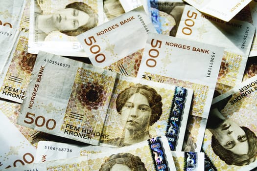 Norwegian money, 500 kroner bills