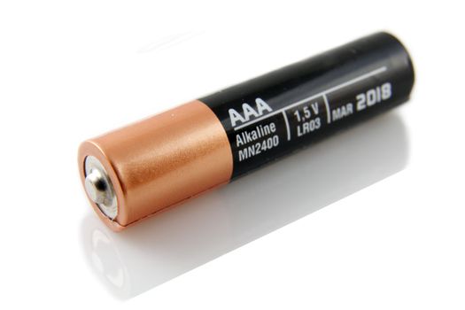 AAA batterie against white.