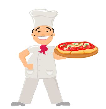 chef with pizza