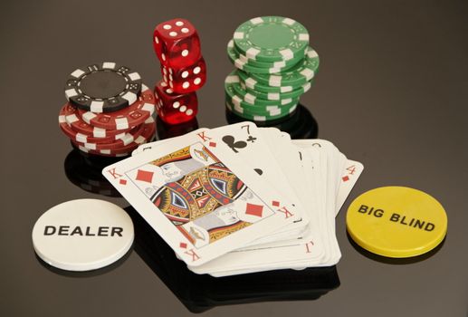 gambling poker in the casino