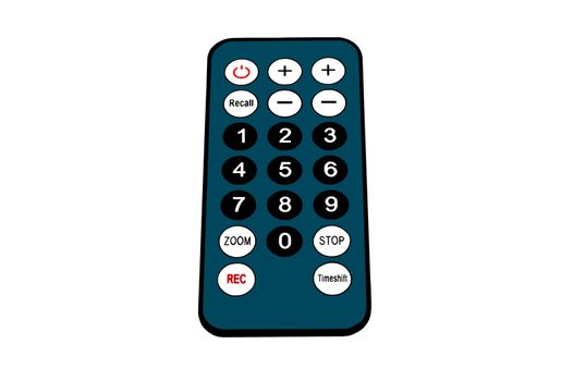 Remote control isolated on white background
