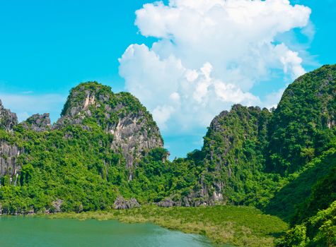 Rocks in Halong Bay, Vietnam, Southeast Asia