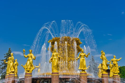 Fountain Friendship of nations in Moscow, Russia