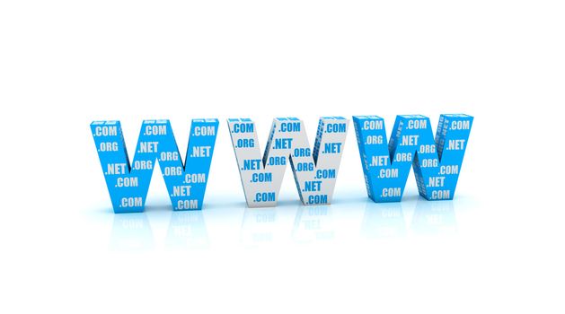 3D Illustration of world wide web concept.