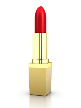 3D rendered beautiful red lipstick.