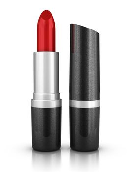 3D rendered beautiful red lipstick.