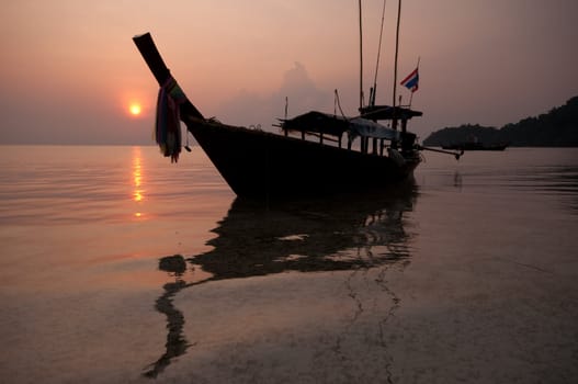 sunrise at Surin island,the southern of Thailand