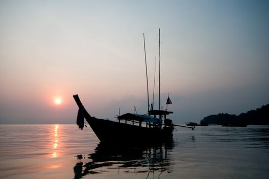 sunrise at Surin island,the southern of Thailand