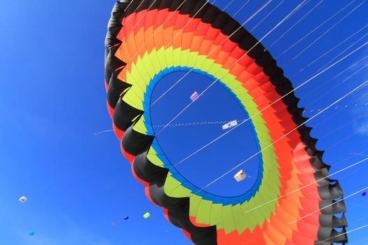 CHA-AM - MARCH 10: Colorful kites in the 12th Thailand International Kite Festival on March 9, 2012 in Naresuan Camp, Cha-am, Thailand