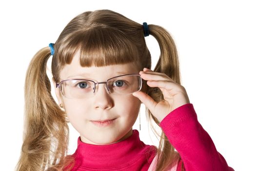 Stock photo: an image of a cute girl in glasses
