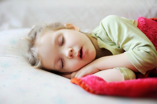 An image of a little girl sleeping