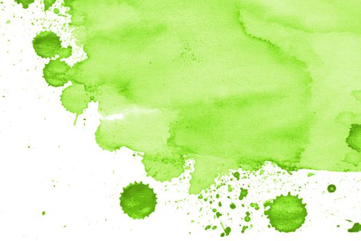 watercolor paper painted green on white watercolor
