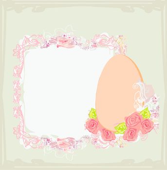 Easter Egg On Grunge Background