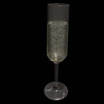 a pictogram to symbolize corporate events - champagne glass
