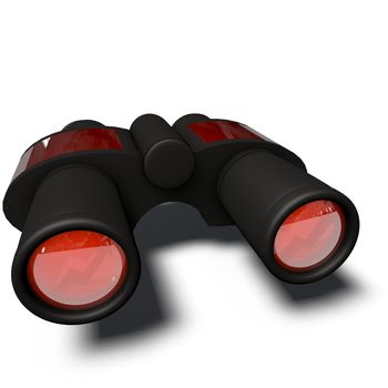 a pictogram of binoculars to symbolize media planning