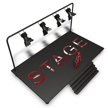 a pictogram of a stage to symbolize eventmarketing