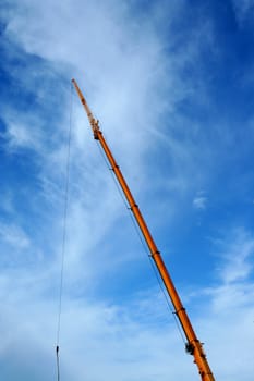 Construction crane equipment and blue sky