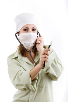 An image of nurse with stethoscope