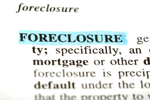 Highlighted definition of the word foreclosure  from a legal dictionary