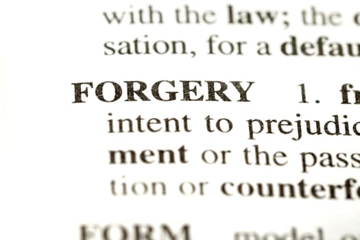 Definition of the word forgery from a legal dictionary