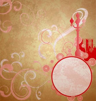 abstract red sity retro vintage brown background