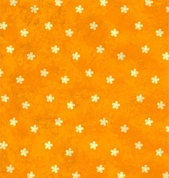 orange grunge texture with decor flowers ornament